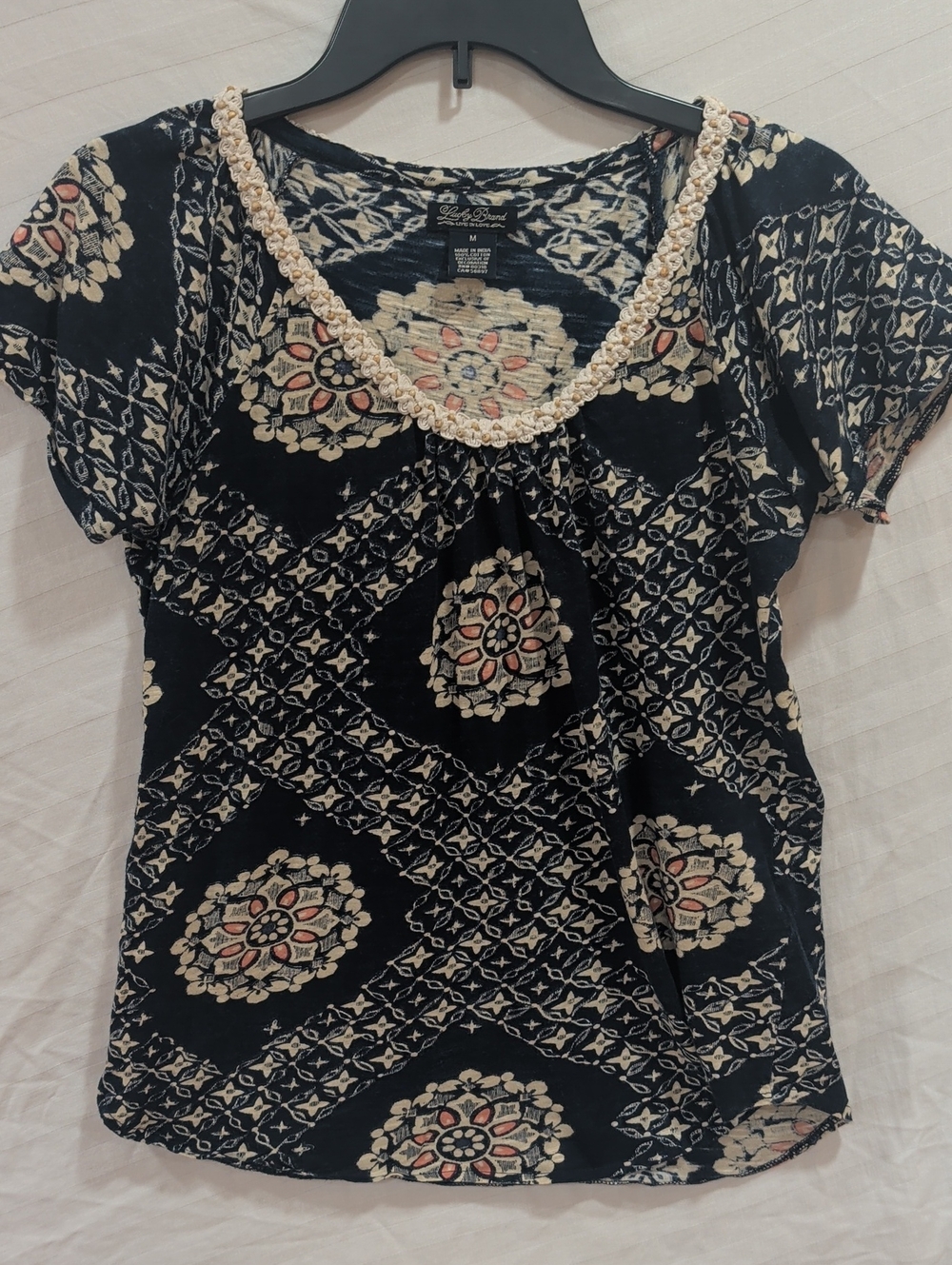 Lucky Brand Woman Top Size M 100% Cotton